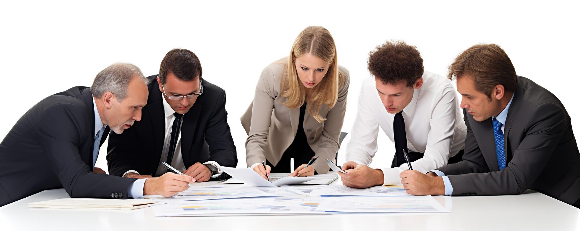 Team meeting in workspace